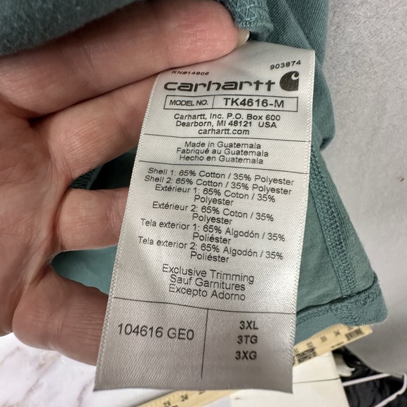 Men's Carhartt Loose Fit Heavyweight Short Sleeve Pocket T-Shirt. 3XL - Picture 5 of 6